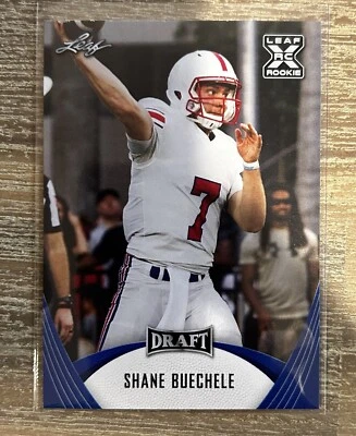 2021 Leaf Draft Shane Buechele RC Blue SMU #10 Kansas City Chiefs - Image 1 of 2