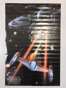 Vintage STAR WARS EPISODE 1 Space Battle 24X36 Poster #1810 At-A-Glance - Picture 1 of 10