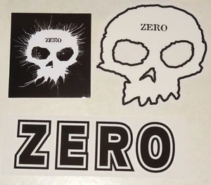 ZERO SKATEBOARDS - Skateboard Sticker - Assorted Logos - (Bold logo or Skulls). - Picture 1 of 5