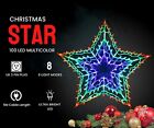 100 Led Christmas Star Xmas Multi Coloured Silhouette Window Decoration Lights