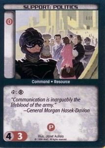 1x Support: Politics (A) Ungraded Commander's Edition - Battletech - Bild 1 von 1