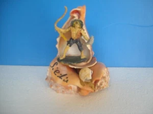 COMPOSIZIONE ARTIGIANALE CONCHIGLIE CON PESCATORE ANNI 90 - Imagen 1 de 1