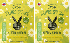Burgess Meadow Munch Rabbit, Guinea Pig & Chinchilla Feeding Hay Treats 2x 1kg