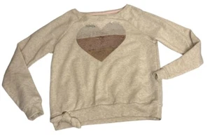 Epic Threads Sweatshirt Girls Sz XL Long Sleeve Sequined Heart New - Picture 1 of 7