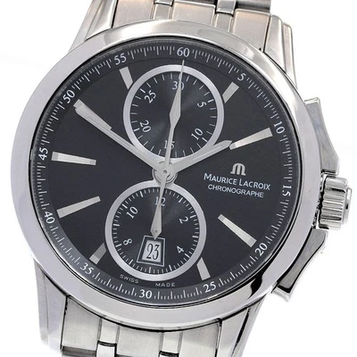 MAURICE LACROIX Pontos PT7538/48 Chronograph Black Dial Automatic Men's _837804 - Image 1 of 4