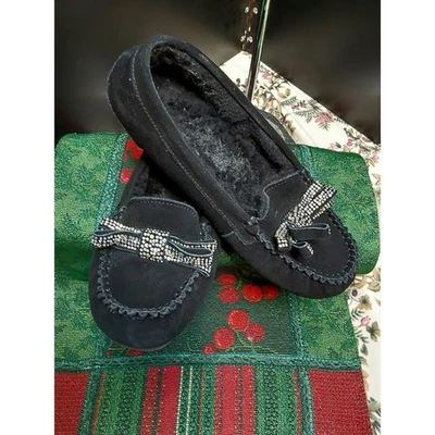 Bearpaw Mujer Talla 8 Cynthia Estrás Lazo Mocasín Zapatillas Gamuza Piel de Oveja  Foto 1 de 3