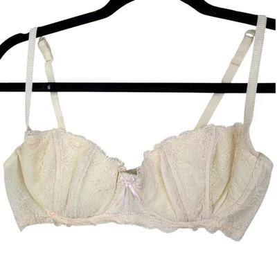 Sujetador Cosabella 36D Rosa Claro Ribete de Encaje Con Aros Ligeramente Acolchado Hecho en Italia Foto 1 de 4