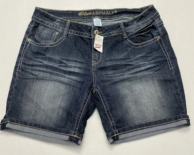 Bermuda jeans azul asfalto algemada júnior 13 azul lavagem ácida - Imagem 1 de 4