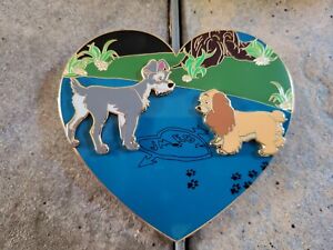 Gently Pre-O Disney FANTASY Lady & the Tramp Heart Love Quote LE 17/40 Jumbo Pin