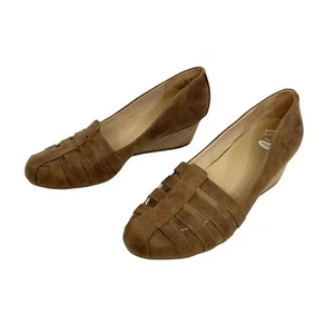 Dr. Scholls Women’s Slip on Shoes “Be Free Fisherman Wedge Pump 8.5M Brown 2” - Picture 1 of 11