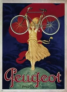 BICYCLE VINTAGE AD POSTER Peugeot RARE HOT NEW - Picture 1 of 1