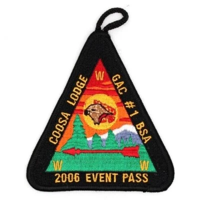 2006 Event Pass Coosa Lodge 50 Greater Alabama Council Patch Boy Scouts BSA OA - Image 1 of 2