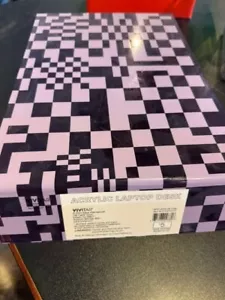 Vivitar Acrylic Laptop Desk With Purple Digital Print For Portable Workspaces - Picture 1 of 3