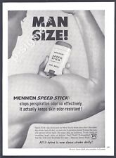 MENNEN SPEED STICK deodorant - 1963 Vintage Print Ad