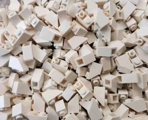Lot Of 100 Lego Piece White 3665 Inverted Slope 45 2 x 1 Parts Piece  - Picture 1 of 1