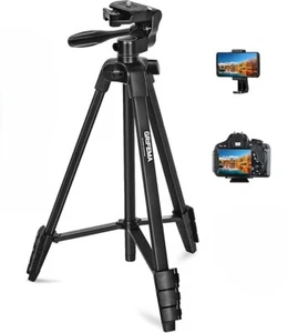 GRIFEMA Mobile Phone Camera Tripod 55in Adjustable Height Black GB1001 - NEW - Picture 1 of 4