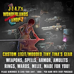 PS/XBOX/PC Tiny Tina's Wonderlands EQUIPO PERSONALIZADO - ARMA/HECHIZO/ARMADURA/ANILLO/AMULETO - Imagen 1 de 8