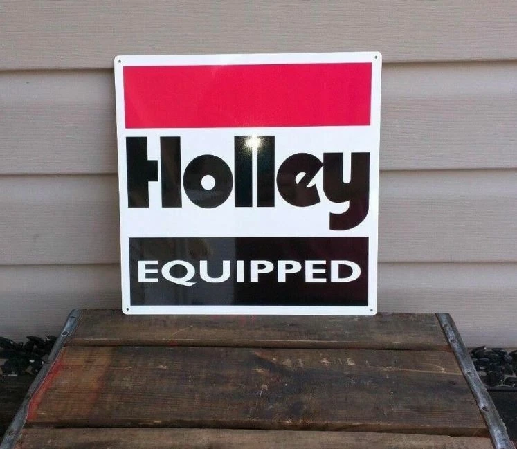 HOLLEY EQUIPADO PLACA DE METAL CARBURADOR GARAGEM LOJA GASOLINA ÓLEO 12X12 50089 - Imagem 1 de 1