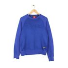 Nike Fc Crew Neck Sweatshirt Blue Retro Style Towelling Long Sleeve Size S