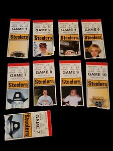 Vintage NFL Pittsburgh Steelers Football 1992 Game Tickets Lot of 9