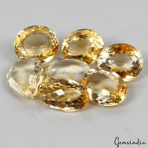 104 Cts Citrino Amarillo Natural 16-20mm Mezcla Corte Ojos Limpio 16-20mm Piedras Preciosas/7 Piezas - Imagen 1 de 8