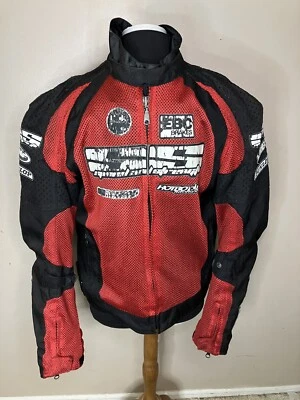 Speed and Strength Motorcycle Jacket Full Zip Armor Red White Black Mens M Med - Image 1 of 4