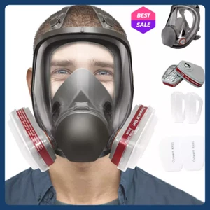 7 IN 1 Gas Mask 6800 Full Face Respirator Paint Spray Chemical Safety Facepiece - Picture 1 of 13