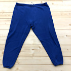 Vintage Usa Blue Drawstring Plain Logo Stretchy Sweatpants Adult Size Xl