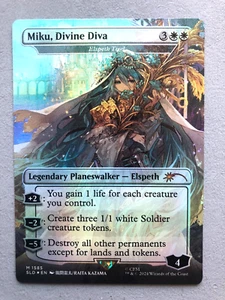 Mtg Carte Magic Secret Lair Miku Divine Diva Elspeth Tirel FOIL English NM - Foto 1 di 2