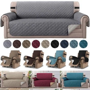 1 2 3 Seater Quilted Sofa Couch Cover Pad Slipcover Protector Waterproof Pet Mat - Picture 1 of 120