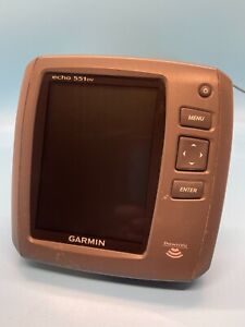 Garmin Echo 551dv GPS and Fish Depth Finder with Transducer - Tested and Working