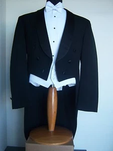 BLACK FORMAL TUXEDO TAILCOAT - 6 Button Shawl collar -  all sizes available - Picture 1 of 7