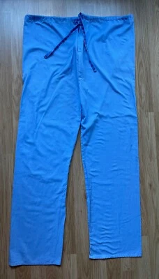 Pantalones de salón de hospital unisex azul con cordón Medline talla XL "Propiedad de OHSU" Foto 1 de 4