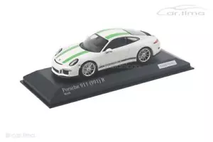 Porsche 911 (991) R Bianco/Striscie Decorative Verde 1 Of 300 MINICHAMPS 1:43 - Foto 1 di 4