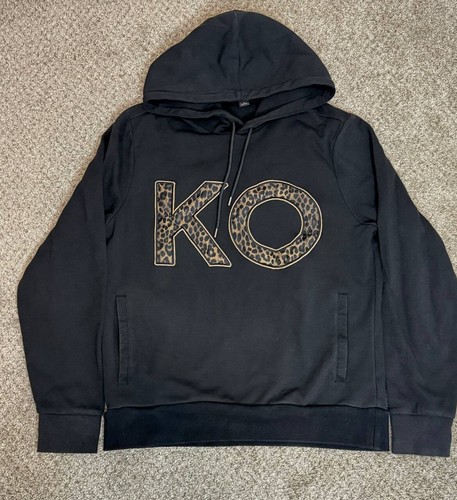 Giacca con cappuccio Michael Kors logo full zip scritta nera uomo Medum