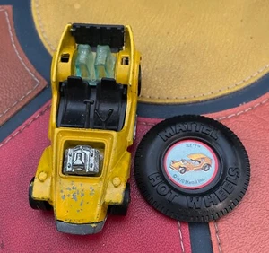 Vintage 1970 Mattel Hot Wheels Redlines Ice T Spielzeugauto & Button Badge IST-ZUSTAND - Bild 1 von 10
