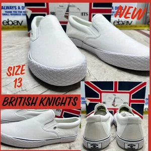 British Knights Condor Slip On Mens Sneakers Shoes Casual White size 13 NEW - Picture 1 of 12