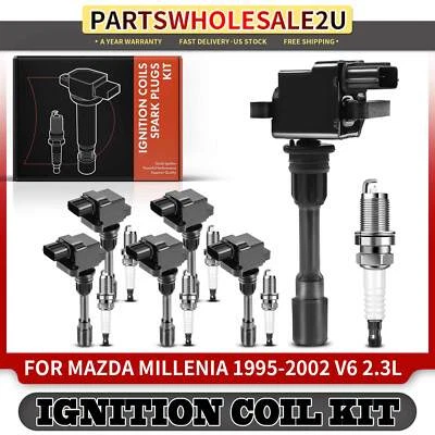 6x Bobina de encendido + 6x Kit de bujías de iridio para Mazda Millenia 1995-2002 2,3 L Foto 1 de 4