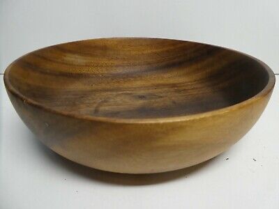 Vintage Turned Timber Wooden Bowl Artisan Craftsman Made • 39$