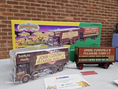 Corgi Showmans 21701 AEC Closed Pole Truck Trailer John Codona Fair Boxed Ltd Ed - Image 1 of 4