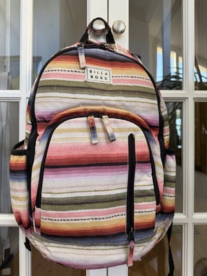 Mochila Billa Bong Lona Color Rayas Vintage Cuaderno Bolsillo, Gran Calidad Foto 1 de 4