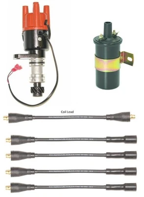 Distributor Volvo Penta 4 CYL Marine engines Electronic conversion leads & Coil - Image 1 of 3