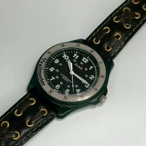 Seiko Alba Trailmaster Quartz Vintage Men's Sports Wristwatch Black New - Picture 1 of 9