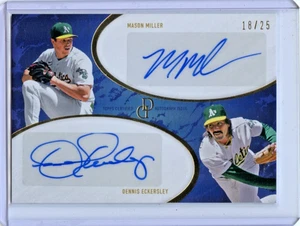 2025 Topps Dynamic Duals Mason Miller/Dennis Eckersley Dual AUTO /25 OAK A'S - Bild 1 von 2