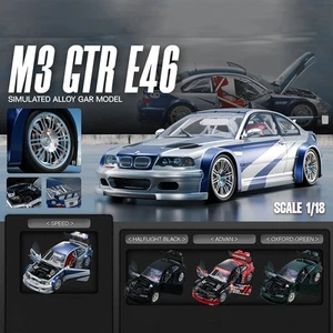 Voiture Miniature BMW M3 GTR E46 Speed Blue 1:18 Scale Model Modèle Réduit - Imagen 1 de 10