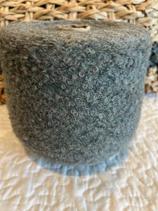 Soft, Smokey Grey BOUCLE Ply Peruvian Alpaca/Nylon yarn #1weight 998grams - Picture 1 of 5