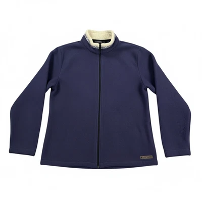 VTG Black Diamond Fleece Jacket Womens L Blue Sherpa Collar Made in USA - Image 1 of 4