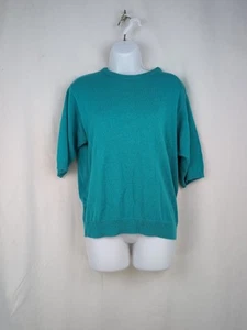 Pendleton Sweater Women's Medium Short Sleeve Top Turquoise - Picture 1 of 8