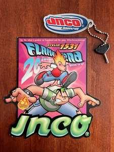 Rare Jnco Jeans Industries Keychain w/Soap Shoes Key + Cardboard Pocket Tag - Picture 1 of 8