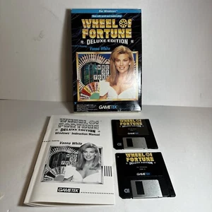 Wheel of Fortune Deluxe Edition 1994 Gametek PC Game 3.5" Vanna White BIG BOX - Picture 1 of 3